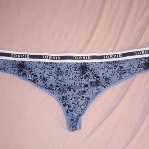 Torrid Black and Blue Splatter Paint Panties 3X